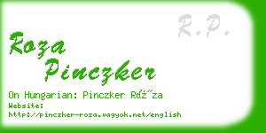 roza pinczker business card